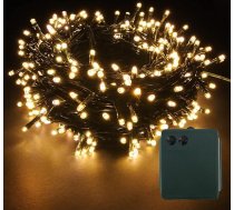 300 LED pasaku gaismas, kas darbojas ar baterijām, tumši zaļš kabelis, 8 režīmi, taimera funkcija, lietusizturīgs, Ziemassvētku, dārza ballītes, kāzu dekorācijas (silti balts, 300 LED)
