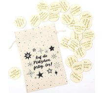 Papierdrachen koka Taler Adventa kalendārs 2025 – 24 uzdevumi Ziemassvētku sezonai – ilgtspējīgs Adventa kalendārs bez šokolādes kokvilnas maisiņā