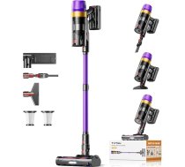 T10 Pro bezvadu putekļsūcējs 580 W, 48 000 Pa sūkšanas jauda, 65 minūšu darbības laiks, pašstāvošs, ar LED displeju, pretiekaisuma suka cietām grīdām, paklājiem un dzīvnieku spalvām