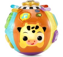 VTech - Lumi Animal Ball, sensoriska bumba, interaktīva un muzikāla, govs rotaļlieta ar gaismas efektiem, motorisko prasmju un modināšanas spēle, dāvana zīdaiņiem no 6 mēnešu vecuma - saturs franču valodā