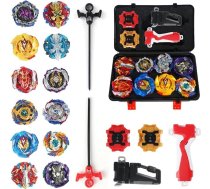 12-in-1 kaujas spinneru komplekts, 12 kaujas spinneri, 2 palaišanas ierīces, Bey Burst Turbo Blade komplekts, griežamais kaujas komplekts ar pārnēsājamo uzglabāšanas kasti, bērniem, dzimšanas dienai, Ziemassvētku dāvana