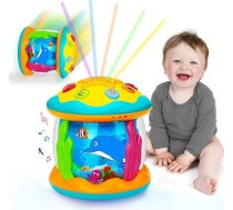 Bērnu rotaļlieta no 1 līdz 2 gadiem ar mūziku un gaismu, muzikāla Montessori bērnu rotaļlieta no 6 līdz 9, 12, 18 mēnešiem, rāpošanas apmācības sensorā bērnu rotaļlieta dzimšanas dienas dāvana 1–2 gadus vecām meitenēm un zēniem (zi