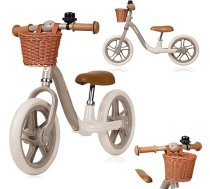 Lionelo Alex Plus bērnu līdzsvara velosipēds līdz 30 kg, no 3 gadu vecuma, EVA putu riteņi 30,5 cm, grozs uz kāpšļa, regulējams sēdeklis un stūre, neslīdošs rokturis, viegls 3,4 kg