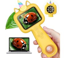 Pārnēsājams mini rokas mikroskops bērniem, 2,4 collu ekrāns, 600 reizes palielinošs FHD digitālais mikroskops – izglītojoša zinātnes rotaļlieta, ideāla Ziemassvētku vai dzimšanas dienas dāvana zēniem un meitenēm.