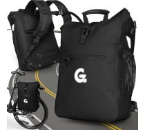 3-in-1 velosoma bagāžniekam, velosoma mugursoma 28 L, bagāžnieka soma, ūdensizturīga un atstarojoša velosoma – ar 15,6 collu klēpjdatora nodalījumu (melnā krāsā)