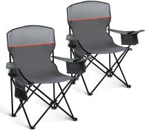LET'S CAMP Kempinga krēslu komplekts, 2 saliekamie krēsli