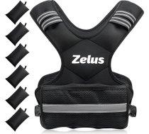 ZELUS Svara veste Regulējama treniņu veste ar regulējamiem svariem Skriešanas veste vīriešiem un sievietēm Fitnesa veste Sporta veste Spēka treniņu jaka Svara veste (0,5–20,5 kg)