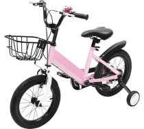 Bērnu velosipēds 14 collu bērnu velosipēds ar regulējamu augstumu meitenēm vecumā no 3 līdz 5 gadiem Uzlabots bērnu velosipēds ar stabilizatoriem un grozu Jauniešu velosipēds treniņiem āra apstākļos
