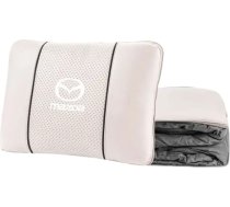 Ceļojuma sega-spilvens 2 in 1 Mazda 3 2014-2018, automašīnas spilvens-segums ar automašīnas logotipu, ceļojuma sega automašīnai, mīksts segums, automašīnas segas, spilveni, lidmašīnas sega, automašīnas aksesuāri