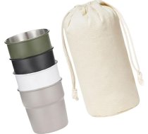 4 gab. nerūsējošā tērauda dzēriena krūzes 300 ml tējas, kafijas, piena, alus krūzes, pārnēsājamas, saliekamas, kempinga piederumi, nerūsējošā tērauda pārgājienu krūzes, dzēriena krūzes