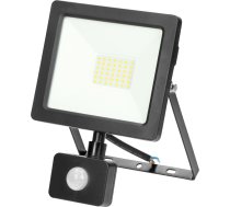 ALLED 30W LED prožektors ar PIR, 2400lm, IP44, 4000K, Alu+stikls
