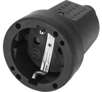 Schuko mini kontaktligzda, IP44, iezemēta, melna, Schuko versija, 16A, 230V , 25 gab.