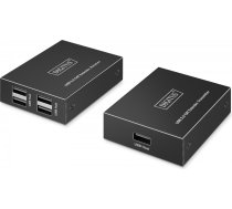 Extender pa CAT6 usb 2.0 līdz 150m, 4x usb-a līdz 480 mbps, 1x rj45 (gigabit ethernet) - komplekts (uztvērējs/raidītājs)