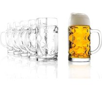 Stölzle Lausitz ISAR alus krūzes / 6 alus krūžu komplekts 0,25 litri / Stabilā alus krūze 0,25 litri / Alus glāzes no sodas kaļķa stikla / Alus krūze, ko var mazgāt trauku mazgājamā mašīnā
