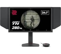 BenQ Zowie XL2540X+ 24,1 collu 280 Hz spēļu monitors esportam, 1080p, ātrs TN, XL iestatījums koplietošanai, augstuma regulēšana ar industriālo gultņu dizainu, S slēdzis, aizsargvāciņš