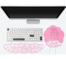 Sumgsn Cloud Gel-Handgelenkauflage für Tastatur, ergonomische, klare, kühlende Handgelenkauflage mit rutschfester Unterseite für Computer/Laptop/Gaming/Zuhause/Büro/Tippen, Schmerzlinderung