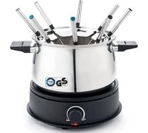 Elektriskais Fondue komplekts 1500 W TÜV/GS Mark Trauku mazgājamā mašīnā drošs Fondue komplekts 8 personām Nerūsējošā tērauda siera Fondue Šokolādes Fondue vai eļļas Fondue