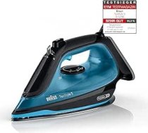 Braun Household TexStyle 5 SI5256 BL Dampfbügeleisen mit FreeGlide 3D Bügelsohle, Präzisionsspitze, Vertikaldampf, Anti-Tropf-System, 210 g/min Dampfstoß, 300ml Wassertank, 2600W, Schwarz/Blau