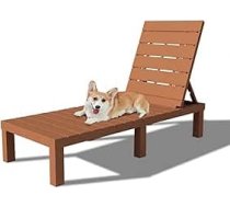 RAPTAVIS Āra atpūtas krēsls Pool Chaise Longue Ūdensizturīgs sauļošanās krēsls Karameļu krāsā