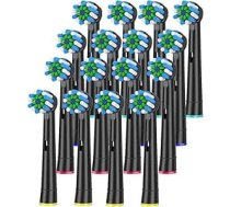 12 krustu rezerves galviņu iepakojums, saderīgs ar Oral-B Pro 1000/2000/3000/5000/5000/6000 Smart un Genius elektrisko zobu birsti (12 melni komplektā)