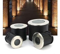 THEGA LED-Edelstahl-Einbauleuchten -DC-24V Lichter Poollichter, IP68-wasserdichte eingebettete Bodenleuchte Außenbereich, ultradünne blendfreie vergrabene Leuchten Garten(Green,1W(DC24V))