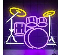 Bungu komplekts neona zīme, neona zīmes sienu apdare, dimmable LED zīmes guļamistabā, gaismas zīmes bārs Live Music Studio Man Cave rotājumi