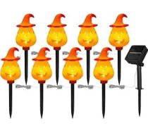 Halloween-Lichter auf Erdspieß | Solarheringe, oranžs, verstellbar, für Allee, Rasen, Terrasse, Außendekoration