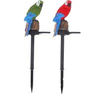 Gadpiparty Pack of 2 saules papagailis gaismas saules zāliena lampa dārza Stake lampa saules dārza gaismas pagalma ainavu gaismas saules Stake gaismas dārza zāliena lampa zāliena Stake lampa dekoratīvs