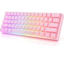 GK61 Mehāniskā spēļu tastatūra - 61 taustiņš ar RGB apgaismojumu ar LED apgaismojumu PC / Mac Gamer