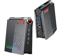 ACEMAGICIAN Warlord Mini AM08Pro Mini spēļu dators AMD Ryzen 7 8845HS (8C/16T, līdz 5,1 GHz), 32GB DDR5 5600MHz 1TB SSD, AMD Radeon 780M Micro Desktop Computer ar 3 režīmu regulēšanu, RGB/WIFI6, Dual