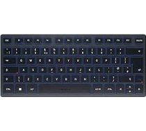 CHERRY KW 7100 MINI BT Kompakta daudzierīču tastatūra ar 3 Bluetooth kanāliem UK izkārtojums (QWERTY) Plakana konstrukcija ar koferi Slate Blue