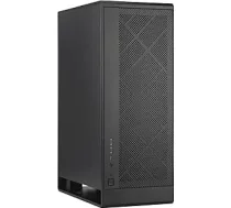 SilverStone Technology ALTA G1M, melns, micro ATX tornis ar kamīna efekta dizainu, 180 mm x 1 ventilators, SST-ALG1MB