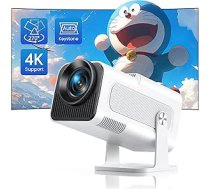 4K projektors ar automašīnas atslēgu atbalstu Pārnēsājams mini projektors 25000 lūmenu Full HD 1080P Native TOPTRO 270° rotācijas mājas kinozāles projektors Mini projektors TV stick mobilajam tālrunim WiFi Bluetooth
