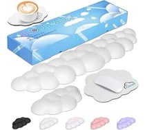 JIKIOU Upgrade Leather Cloud Keyboard Wrist Rest, rokas balsts ar neslīdošo PU pamatni, ērts atmiņas putu plaukstas balsts datoram Laptop Mac Gaming Office un sāpju mazināšanai