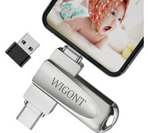 USB zibatmiņas karte 256 GB, 3 in 1 atmiņas karte iPhone USB zibatmiņas karte, lai uzglabātu vairāk fotoattēlu un video Atmiņas karte i0S/Android/PC, ar atsevišķu USB adapteri. Nav nepieciešama mobilā tālruņa lietotne
