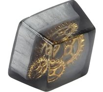Resin Custom Translucent Keycaps - Universal DIY Transparent Resin Keycap for Mechanical Keyboard, Novelty Cartoon Gaming Design (Grey1)