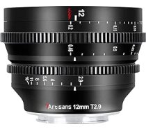 7artisans APS-C Д«paЕЎi platleЕ†Д·a kino objektД«vs 12mmT2.9 ar lielu atvД“rumu ManuДЃla fiksД“ta fokusД“ЕЎana ar zemu izkropДјojumu SaderД«gs ar Nikon Z-Mount Z5 Z6 Z7 Z9 Z50 Z6II Z7II ZFC Black