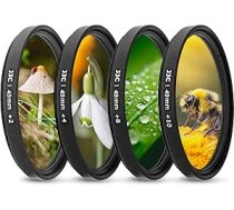 JJC 49 mm makro filtru komplekts (+2, 4, 8, 10) ar filtru maisiņu, kas saderīgs ar Canon EF 50mm F1.8 EF-M 15-45mm F3.5-6.3 RF-S 10-18mm F4.5-6.3 un citiem objektīviem 49 mm filtra vītne