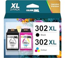 302XL kasetnes saderīgas ar HP 302 XL Officejet 3830 3831 3832 3833 3834 3835 4650 4654 4655 4658 5220 5230 5232/ Envy 4520 4522 4525 4527 4528/ Deskjet 3630 3632 3633 3636 3638