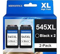 PG-545XL/CL-546XL daudzpaku saderīgas tintes kasetnes (melnas + krāsainas) priekš Canon PixmaTR4551 /TR4550/ iP2850 /MG2450 / PIXMA MG2550 / PIXMA MG2950 (2, divas melnas)