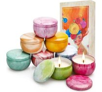 Aromatizētas sveces Dāvanas sievietēm 8 sveču iepakojums Mājas aromterapija Atbrīvošana no stresa Ziemassvētki Kāzas Vannas istaba Joga Dāvana Mātes dienai un Valentīna dienai
