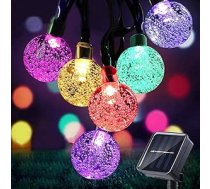 Saules gaisma āra gaismām, Saules pasaku gaismas āra gaismām, 11 m, 60 LED pasaku gaismas, krāsainas, 8 režīmi, ūdensizturīgas āra bumbu pasaku gaismas balkonam, dārzam, kokiem, kāzām, svinībām, svinībām, terasei