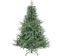 YITAHOME 152 cm augstvērtīga mākslīgā Ziemassvētku egle, aptuveni 450 galotnes, PE iesmidzināšana un PVC, reālistiska Ziemassvētku egle ar salokāmo sistēmas rāmi un metāla statīvu, ātra montāža mājas veikaliem, 152 x diametrs 75 cm