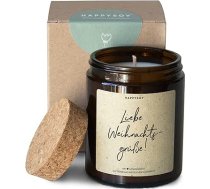 Ziemassvētku apsveikuma dāvana Aromatizēta svece stiklā, kas izgatavota no sojas - roku darbs, bez plastmasas - ilgtspējīga dāvana sievietēm vīriešiem - Ziemassvētku dekorēšanas ideja - draudzenei Vecākiem Vecākiem Mammai Tētim