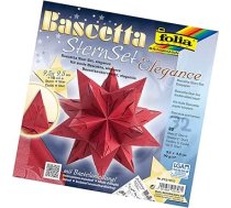 Folia Bascetta Zvaigzne, Elegance Craft komplekts - Wildlife Black - 32 lapas - 9,5 x 9,5 cm - Papīra zvaigznes izmērs gatavā veidā aptuveni 15 cm - Detalizēta instrukcija (var nebūt angļu valodā) - 211/1010, 20 cm