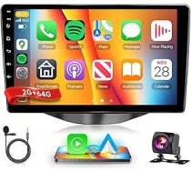 4 Core 64G Android 15 Auto radio Toyota Aygo Peugeot 108 Citroen C1 2015-2020 Wireless Carplay Android Car 9 collu auto radio ar GPS navigāciju WiFi Mirror Link Bluetooth FM/RDS/EQ/USB/SWC aizmugurējais