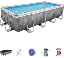 Bestway Power Steel 56996-3 komplekts Virszemes baseins taisnstūrveida 488 x 244 x 122 cm