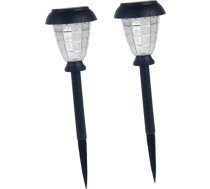 BESTonZON 2 x saules gaismas āra ielu apgaismojuma mauriņa lampas saules gaisma āra apgaismojums LED LED