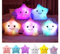 Gaismas spilvens, bērnu gaismas zvaigžņu spilvens LED, dekoratīvais zvaigžņu spilvens LED, Dream Luminous krāsains zvaigžņu plīša dekoratīvais spilvens (violets)