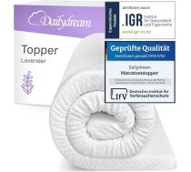 Dailydream matrača pārvalks 80 x 200 cm, Memory Foam, 5 cm augsts, Edition Lavender, M modelis, sertificēts un ergonomisks neērtiem matračiem, gultu kastēm un viesu gultām, matrača pārvalks 80 x 200 cm
